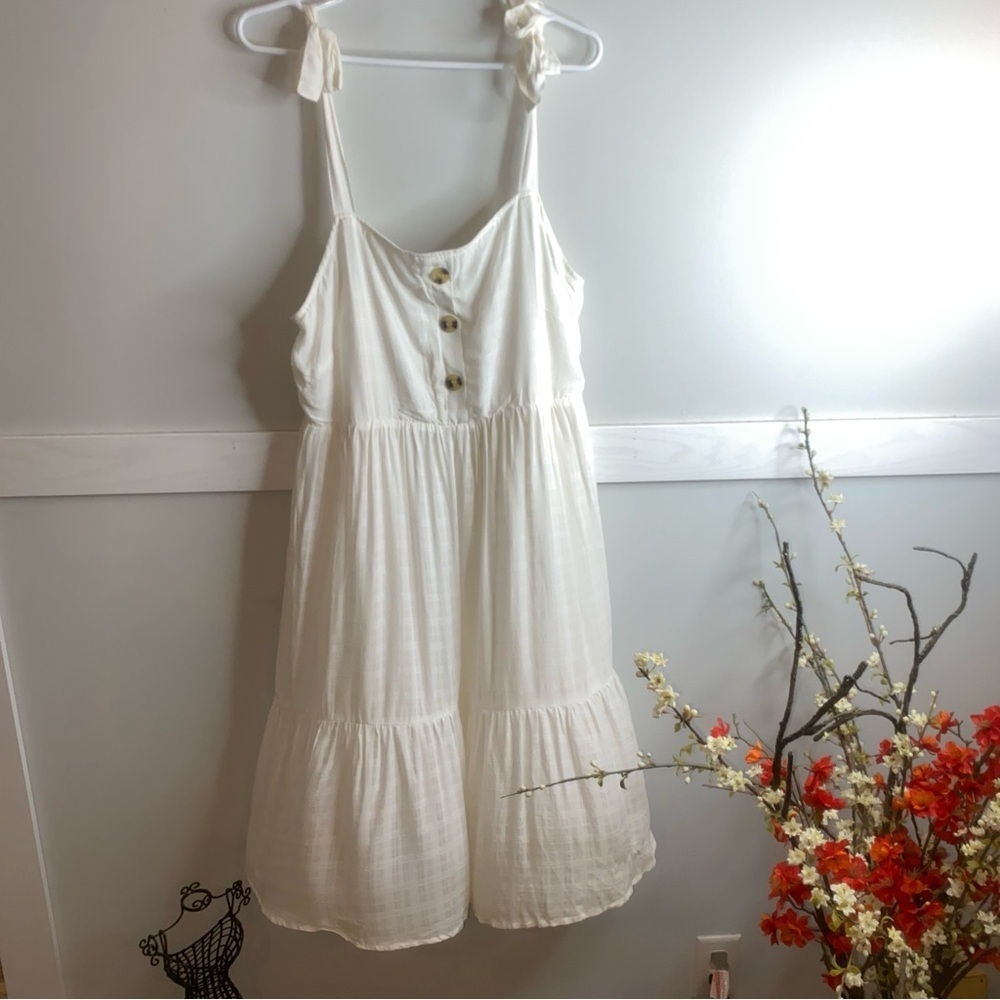 Torrid White Tiered Sundress Sleeveless Resort Wear